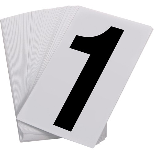 Pressure Sensitive Numbering, 1, 3-1/2" H, Black on White PB Rental Co. Ltd.