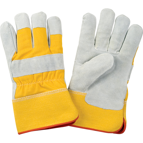 Gants d'ajusteur doubl&eacute;s pour l'hiver de premi&egrave;re qualit&eacute;, Grand, Paume en Cuir de vache refendu, Doublure en Molleton de mousse PB Rental Co. Ltd.