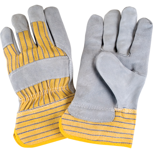 Gants d'ajusteur rugueux de premi&egrave;re qualit&eacute;, Grand, Paume en Cuir de vache refendu, Doublure en Coton PB Rental Co. Ltd.
