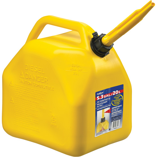 Jerricans, 5,3 gal. US/20,06 L, Jaune, Conformes aux normes CSA/ULC PB Rental Co. Ltd.
