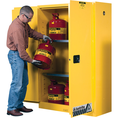 Sure-Grip&reg; Ex Flammable Storage Cabinets, 45 gal., 2 Door, 43" W x 65" H x 18" D PB Rental Co. Ltd.