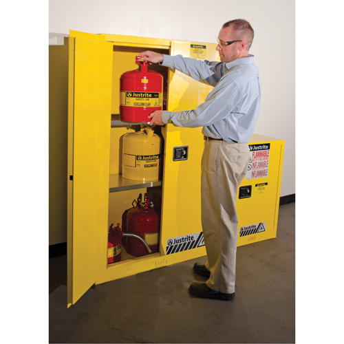 Sure-Grip&reg; Ex Flammable Storage Cabinets, 45 gal., 2 Door, 43" W x 65" H x 18" D PB Rental Co. Ltd.