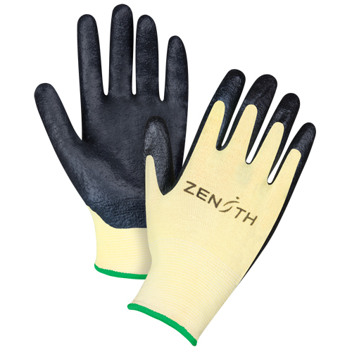 Gants r&eacute;sistants &agrave; la coupe avec prise sup&eacute;rieure, Taille Petit/7, Calibre 13, Rev&ecirc;tement Mousse de nitrile, Enveloppe en Aramide, ANSI/ISEA 105 niveau 3/EN 388 niveau 5 PB Rental Co. Ltd.