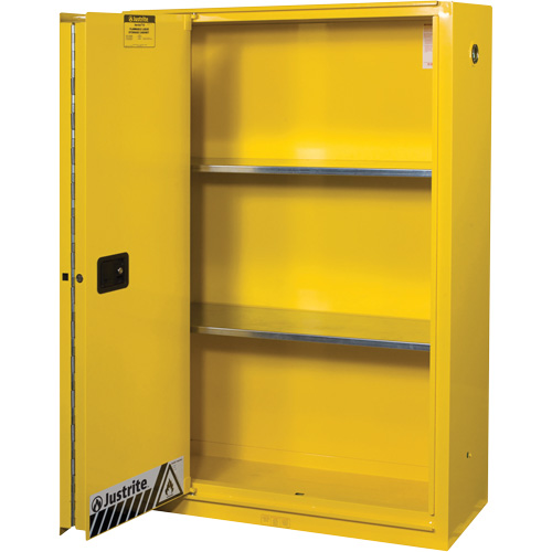 Armoires Sure-Grip EX pour produits inflammables, 45 gal., 1 Porte(s), 43" La x 65" h x 18" p PB Rental Co. Ltd.