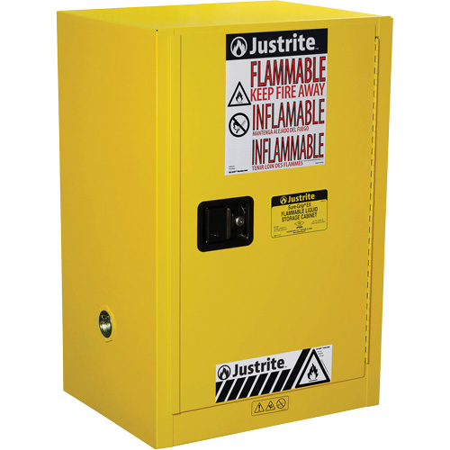 Sure-Grip&reg; EX Compac Flammable Safety Cabinet, 12 gal., 1 Door, 23.25" W x 35" H x 18" D PB Rental Co. Ltd.