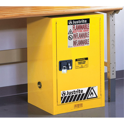 Sure-Grip&reg; EX Compac Flammable Safety Cabinet, 12 gal., 1 Door, 23.25" W x 35" H x 18" D PB Rental Co. Ltd.