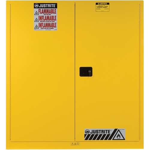 Sure-Grip&reg; EX Vertical Drum Storage Cabinets, 60 US gal. Cap., 2 Drums, Yellow PB Rental Co. Ltd.