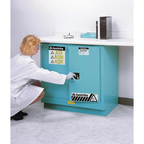 ChemCor&reg; Lined Acid/Corrosive Storage Cabinets, 22 gal., 35" x 35" x 22" PB Rental Co. Ltd.