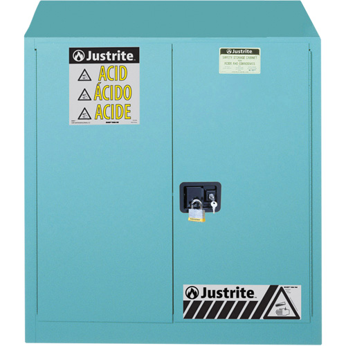 Armoires de s&eacute;curit&eacute; pour acides & produits corrosifs avec doublure ChemCor, 30 gal., 43" x 44" x 18" PB Rental Co. Ltd.