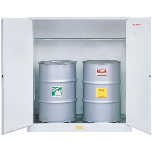 Hazardous Waste Safety Cabinets, 55 US gal. Cap., White PB Rental Co. Ltd.