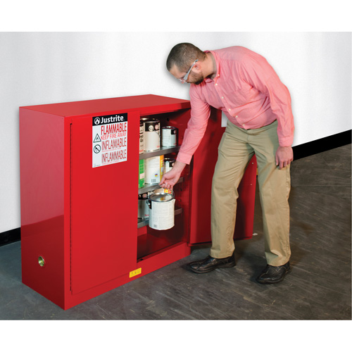 Sure-Grip&reg; EX Combustibles Safety Cabinet for Paint and Ink, 40 gal., 3 Shelves PB Rental Co. Ltd.