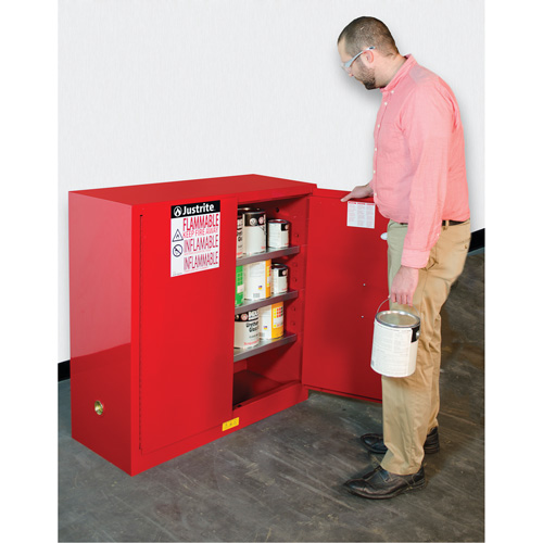 Sure-Grip&reg; EX Combustibles Safety Cabinet for Paint and Ink, 40 gal., 3 Shelves PB Rental Co. Ltd.