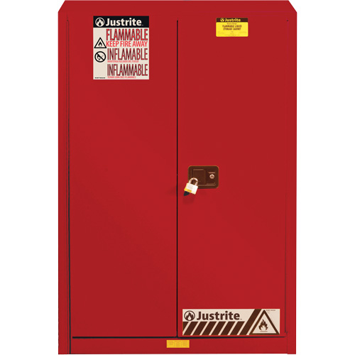 Armoire de s&eacute;curit&eacute; pour la peinture et les encres combustibles EX Sure-Grip, 60 gal., 5 tablettes PB Rental Co. Ltd.