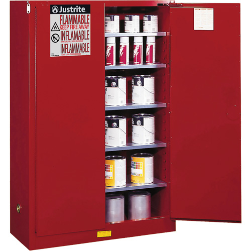 Armoire de s&eacute;curit&eacute; pour la peinture et les encres combustibles EX Sure-Grip, 60 gal., 5 tablettes PB Rental Co. Ltd.