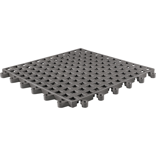 ErgoDeck&reg; General Purpose No. 564 Matting, PVC, 1-1/2' W x 1-1/2' L, 7/8" Thick, Charcoal PB Rental Co. Ltd.