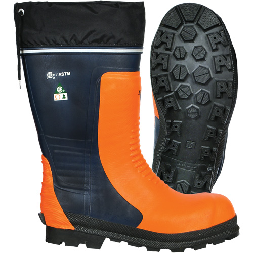 Bushwhacker Chainsaw Boots, Rubber, Steel Toe, Size 6, Puncture Resistant Sole PB Rental Co. Ltd.