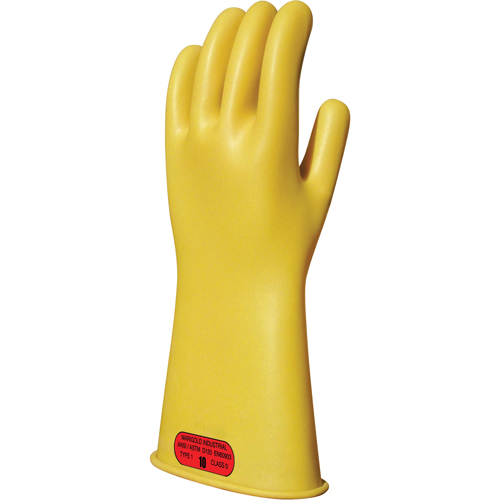 Gants isolants en caoutchouc naturel jaune, ASTM classe 0, Taille 8, 14" lo PB Rental Co. Ltd.