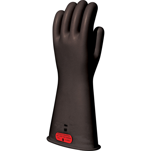 Gants isolants en caoutchouc naturel noir, ASTM classe 0, Taille 8, 14" lo PB Rental Co. Ltd.
