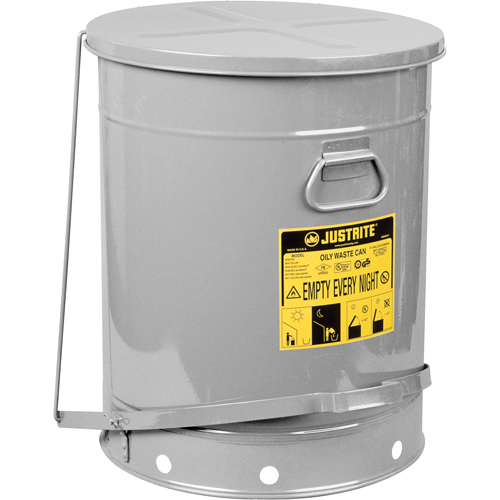 Oily Waste Cans, FM Approved/UL Listed, 21 US gal., Silver PB Rental Co. Ltd.