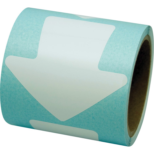 Coloured Floor Marking Decals, Arrow, 4" L x 4" W, White, Vinyl PB Rental Co. Ltd.