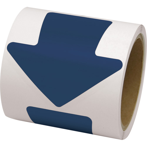 Coloured Floor Marking Decals, Arrow, 4" L x 4" W, Blue, Vinyl PB Rental Co. Ltd.
