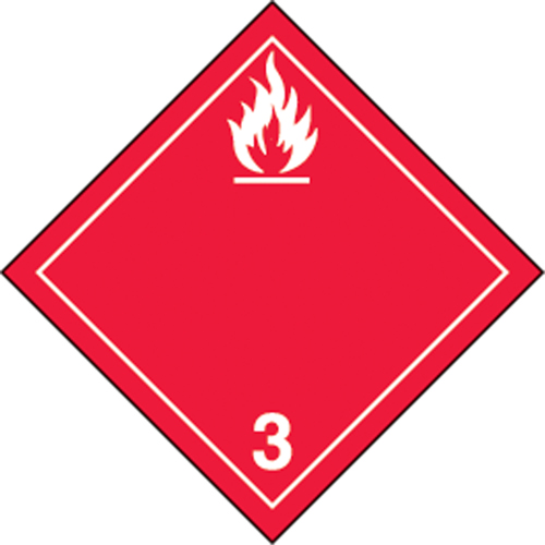 &eacute;tiquettes d'exp&eacute;dition TMD, Classe 3, Liquides inflammables, Papier PB Rental Co. Ltd.