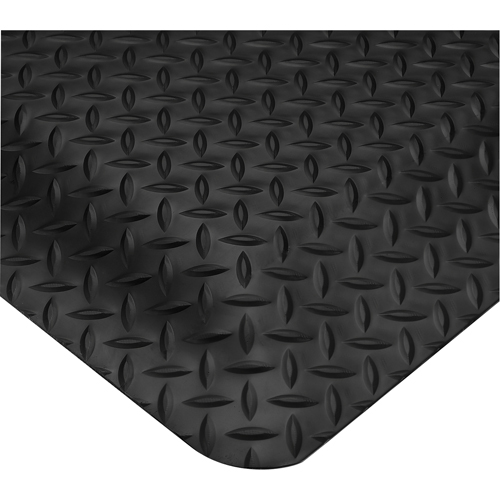 Tapis Smart No 497, Losange, 2' x 3' x 5/8", Noir, PVC PB Rental Co. Ltd.