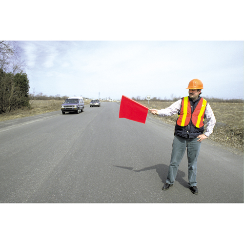 Traffic Safety Flags, Mesh, With Handle PB Rental Co. Ltd.