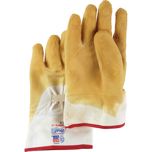 Gants enduits Nitty Gritty, 10/Grand, R&ecirc;vetement Latex de caoutchouc, Enveloppe en Coton PB Rental Co. Ltd.