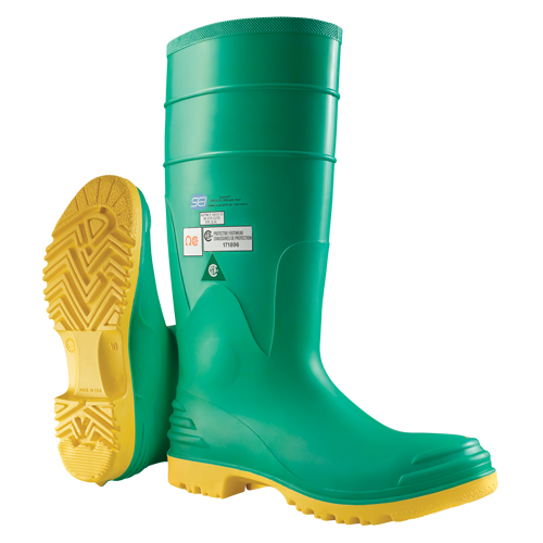 Hazmax&reg; 16" Kneeboot, PVC, Steel Toe, Size 6, Puncture Resistant Sole PB Rental Co. Ltd.