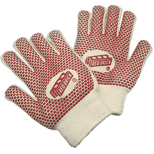 Gants r&eacute;versibles en tissu &eacute;ponge Red Brick, Coton, Deux c&ocirc;t&eacute;s, Calibre 10, Grand PB Rental Co. Ltd.