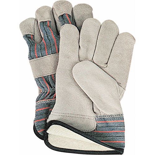 Gants d'ajusteur doubl&eacute;s pour l'hiver, Grand, Paume en Cuir de vache refendu, Doublure en Molleton de coton PB Rental Co. Ltd.