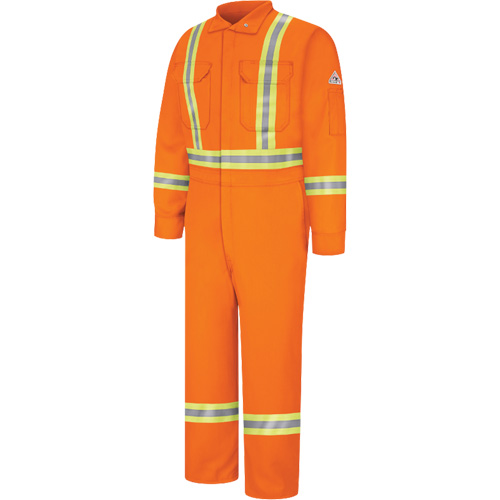 Flame-Resistant Coveralls with Reflective Trim, Size 38, Orange, 12.2 cal/cm² PB Rental Co. Ltd.