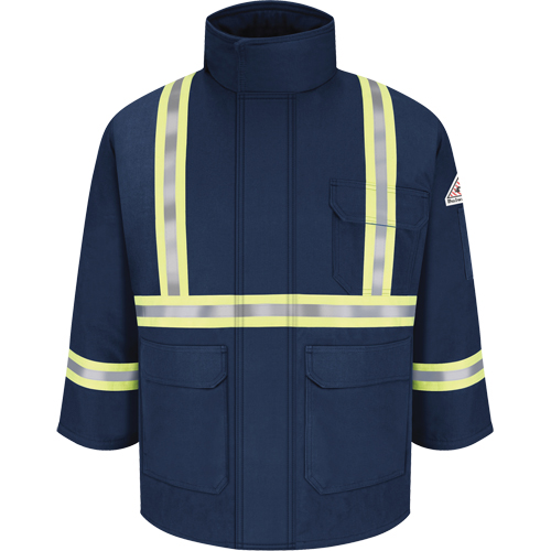 Flame Resistant Parkas with Reflective Striping, Men's, 3X-Large, Navy Blue PB Rental Co. Ltd.
