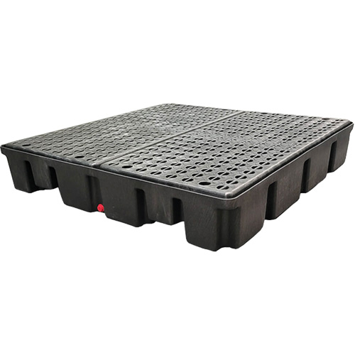 Nestable Spill Pallet With Drain, 66 US gal. Spill Capacity, 49" x 49" x 10.5" PB Rental Co. Ltd.