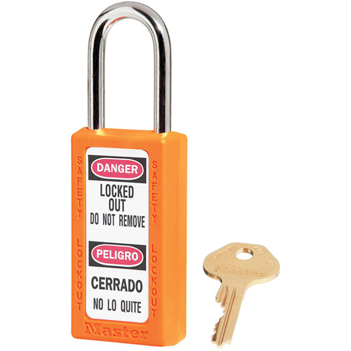 411 Zenex Safety Padlocks, Orange, Keyed Alike, Thermoplastic, 1-1/2" Width PB Rental Co. Ltd.