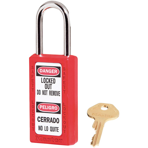 411 Zenex Safety Padlocks, Red, Keyed Alike, Thermoplastic, 1-1/2" Width PB Rental Co. Ltd.