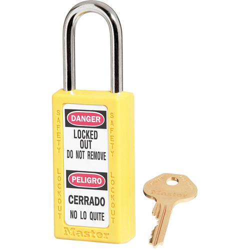 411 Zenex Safety Padlocks, Yellow, Keyed Alike, Thermoplastic, 1-1/2" Width PB Rental Co. Ltd.