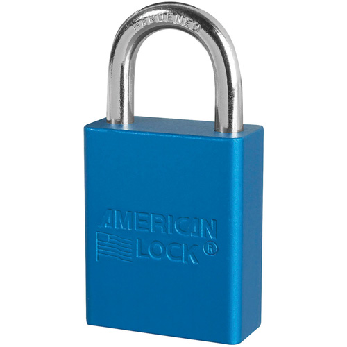 Cadenas de s&eacute;curit&eacute; American Lock, Bleu, Cl&eacute;s identiques, Aluminium, Largeur de 1-1/2" PB Rental Co. Ltd.