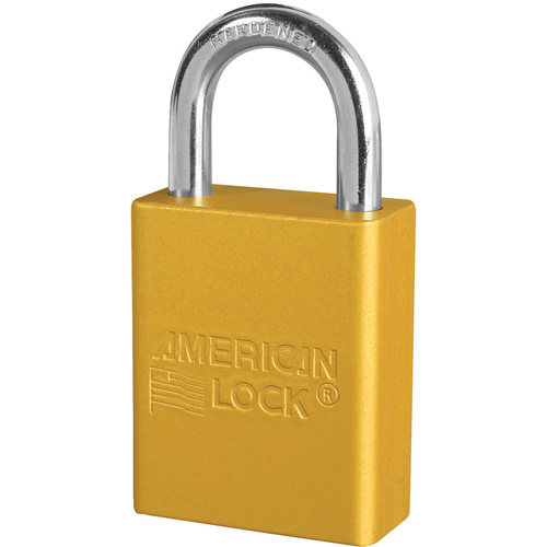 American Lock&reg; Safety Padlocks, Yellow, Keyed Alike, Aluminum, 1-1/2" Width PB Rental Co. Ltd.
