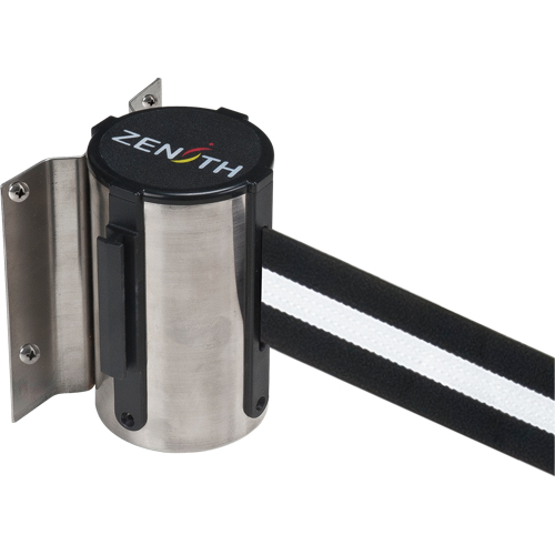 Wall Mount Barrier, Steel, Screw Mount, 7', Black/White Tape PB Rental Co. Ltd.