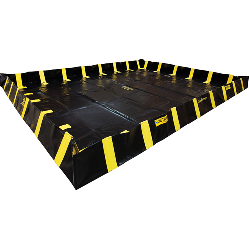 Bermes de confinement avec supports int&eacute;rieurs de parois QuickBerm , Capacit&eacute; 1435 gal. US, 12' la x 16' lo x 12" h, Support &agrave; encliqueter PB Rental Co. Ltd.