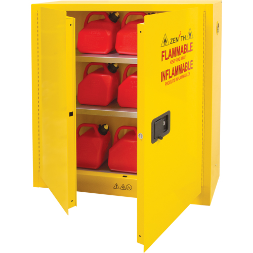 Armoire pour produits inflammables, 24 gal., 2 Porte(s), 43" La x 44" h x 12" p PB Rental Co. Ltd.
