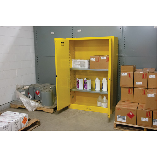 Flammable Storage Cabinet, 45 gal., 2 Door, 43" W x 65" H x 18" D PB Rental Co. Ltd.