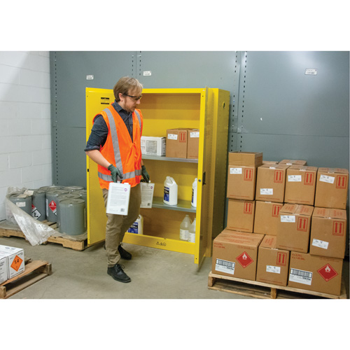 Flammable Storage Cabinet, 45 gal., 2 Door, 43" W x 65" H x 18" D PB Rental Co. Ltd.