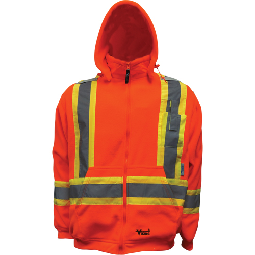Safety Fleece Hoodie, Fleece/Polyester, Small, Orange PB Rental Co. Ltd.