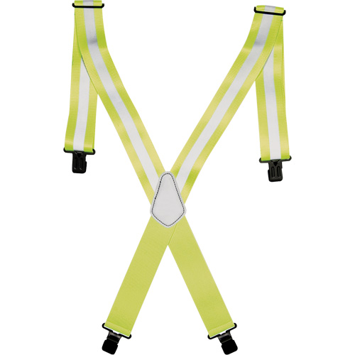 Bretelles de travail haute visibilit&eacute; 2", Jaune lime haute visibilit&eacute;, Couleur r&eacute;fl&eacute;chissante Argent, Taille unique PB Rental Co. Ltd.