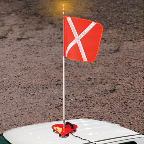 Support porte-drapeau Safety Whip, Fixation Aimant PB Rental Co. Ltd.