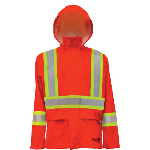 Vestes de s&eacute;curit&eacute; imperm&eacute;ables ignifuges haute visibilit&eacute; en polyur&eacute;thane, Petit, Orange haute visibilit&eacute; PB Rental Co. Ltd.