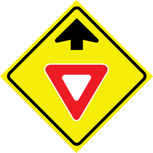 "Yield Ahead" Roll-Up Traffic Sign, 36" x 36", Vinyl, Pictogram PB Rental Co. Ltd.